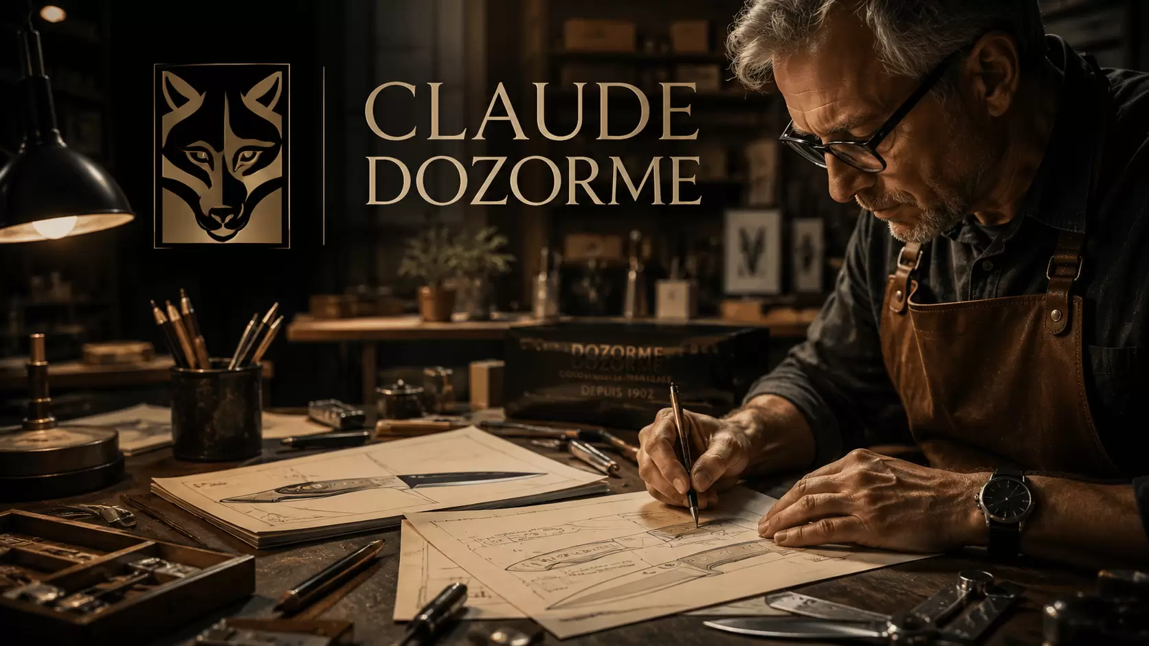 Claude Dozorme - Laguiole Taschenmesser Damast made in France