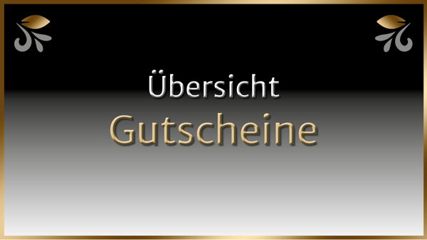 Übersicht Gutscheine