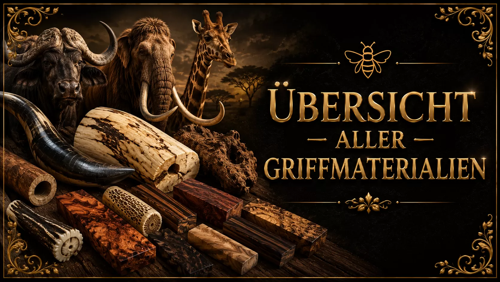 Übersicht aller Griffmaterialien für Laguiole-Messer